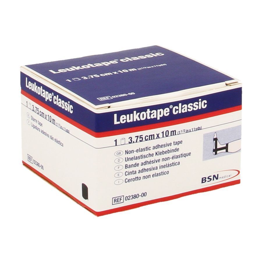 Leukotape Classic Zwart 3,75cmx10m 1 238000 afbeelding 1