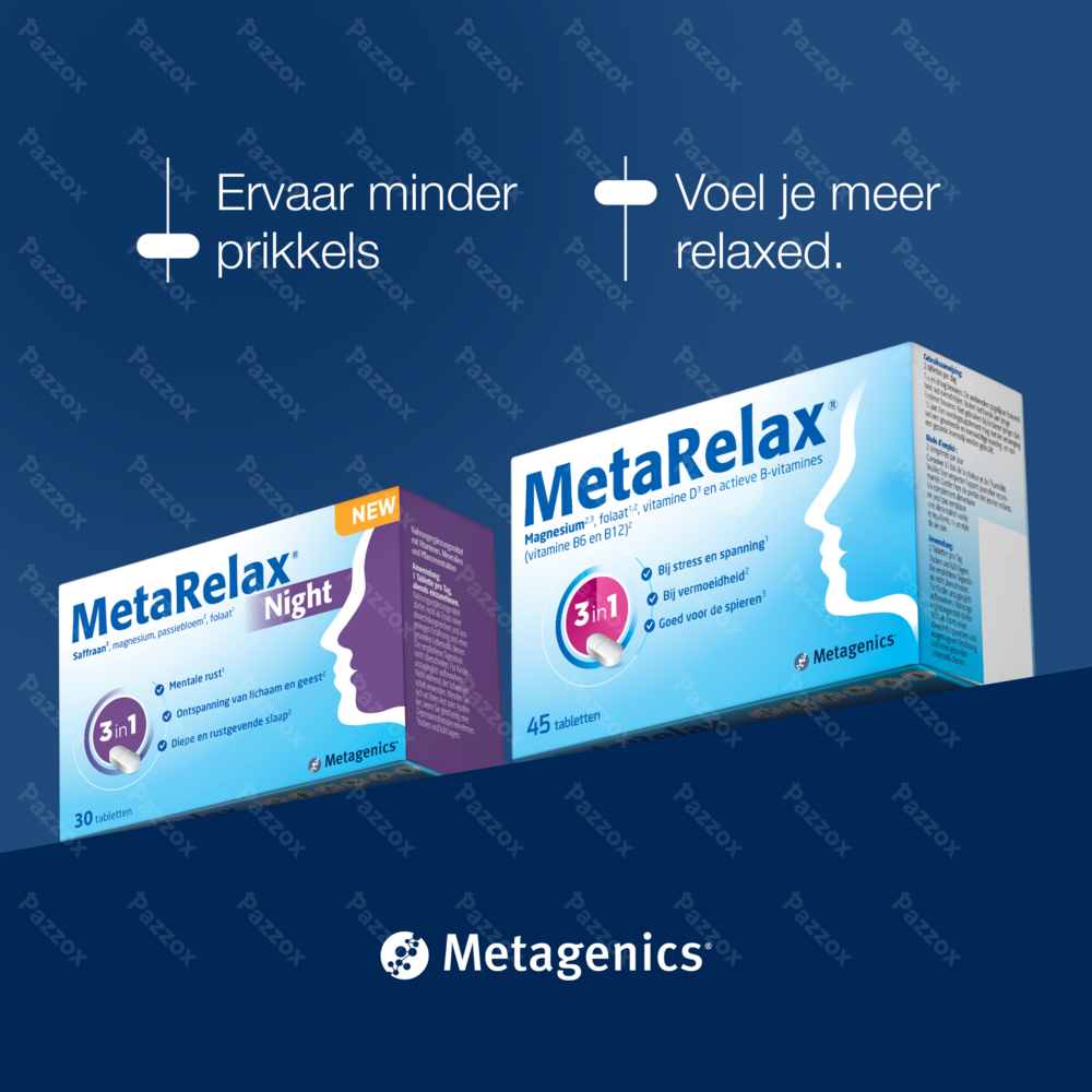 Metagenics MetaRelax Magnesium 20 Poederzakjes 
