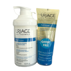 Uriage Xemose Creme 400ml + Wasolie 200ml