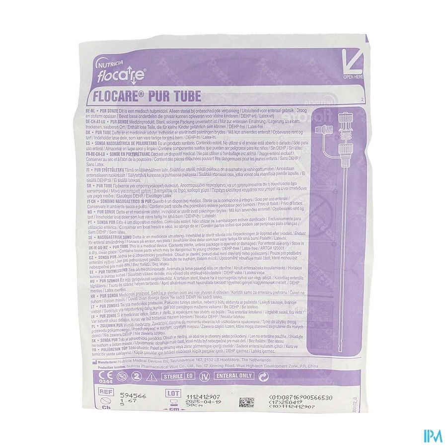 Flocare Nasogastrische Pur Sonde Ch5 50cm