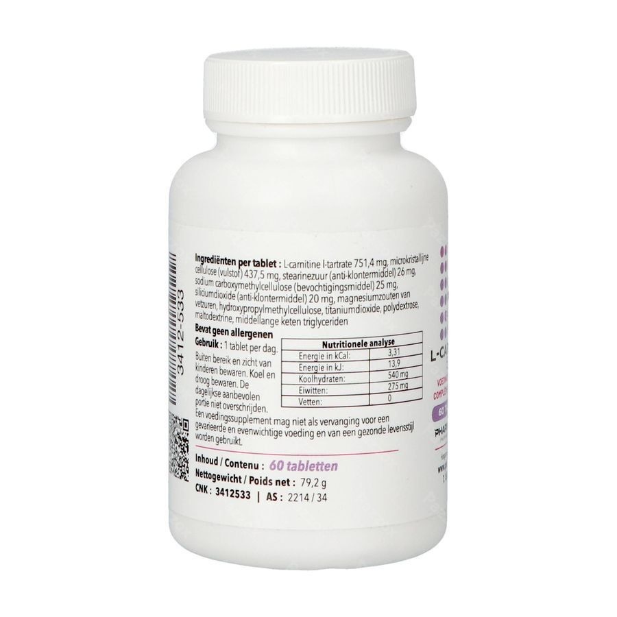 l Carnitine 500 Comp 60 Pharmanutrics
