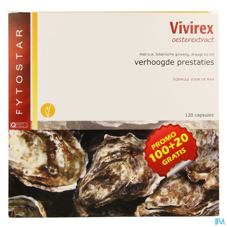 Fytostar Vivirex Oesterextract Maxi 120 Capsules afbeelding 1