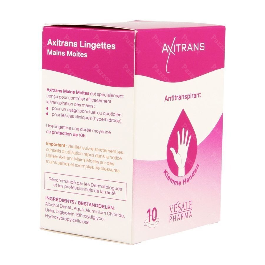 Axitrans Klamme Handen Doekjes 10