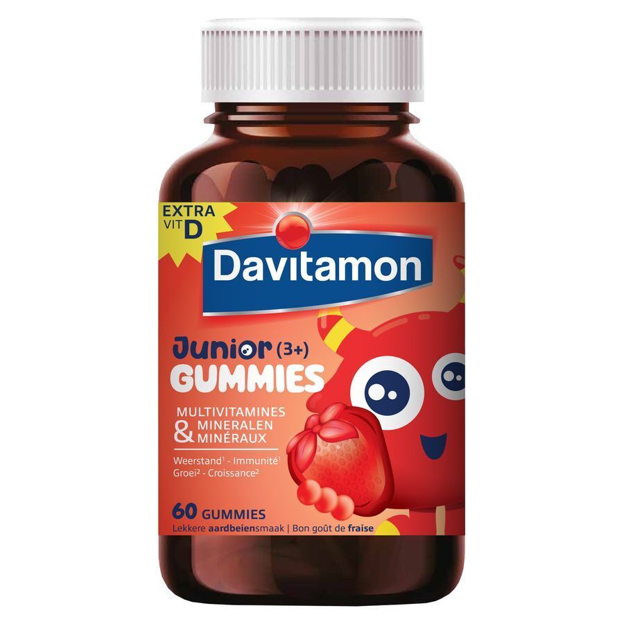 Davitamon Junior Gummies Aardbei 60 afbeelding