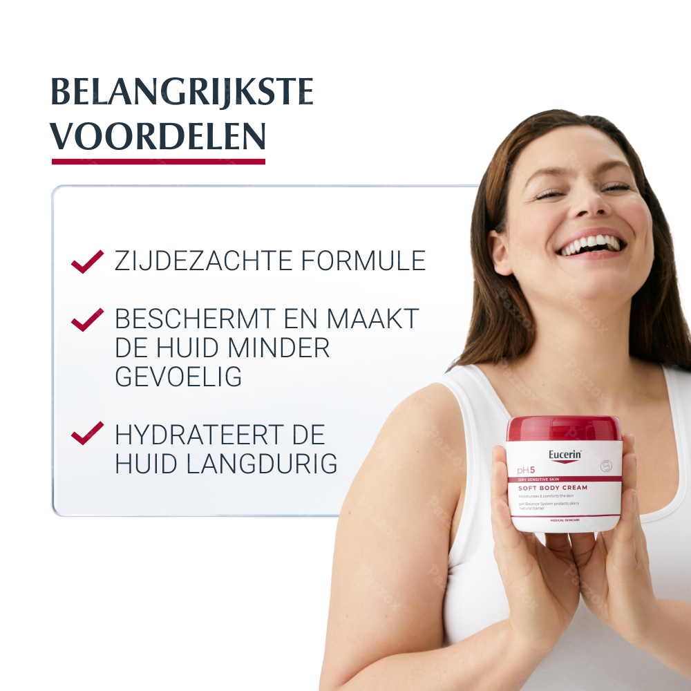 Eucerin pH5 Body Crème Droge en Gevoelige Huid 450ml