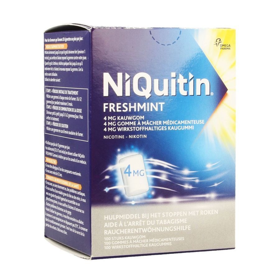 Niquitin Mint 4,0mg Kauwgom 100
