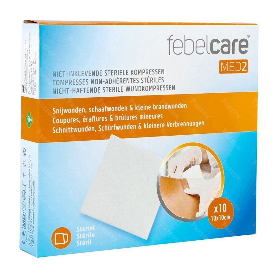 Febelcare Med2 Komp.n/inkl. Ster. 10,0x10,0cm 10x1