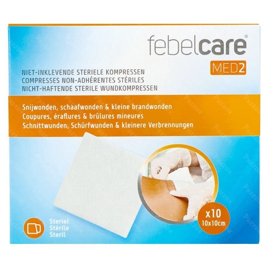 Febelcare Med2 Komp.n/inkl. Ster. 10,0x10,0cm 10x1