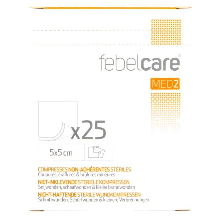 Febelcare Med2 Komp.n/inkl. Ster. 5,0x 5,0cm 25x1