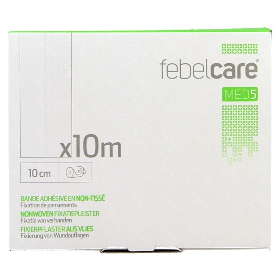 Febelcare Med5 Fixatiepleist. N/woven 10cm 10m 1