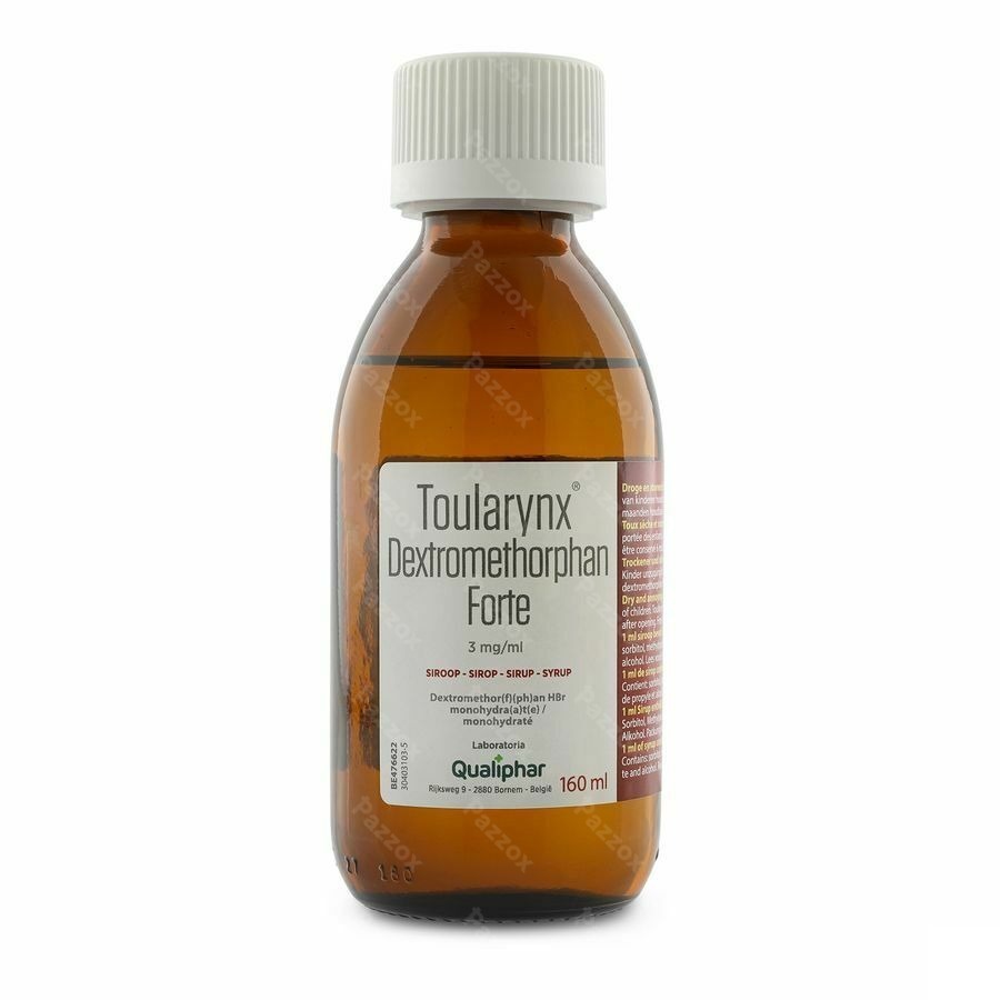 Toularynx Dextromethorphan Forte Droge Hoest Siroop 160ml