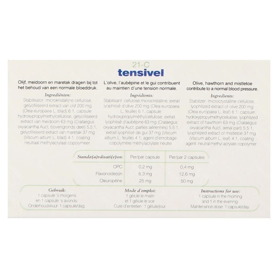 Soria 21-C Tensivel XXI 30 Capsules