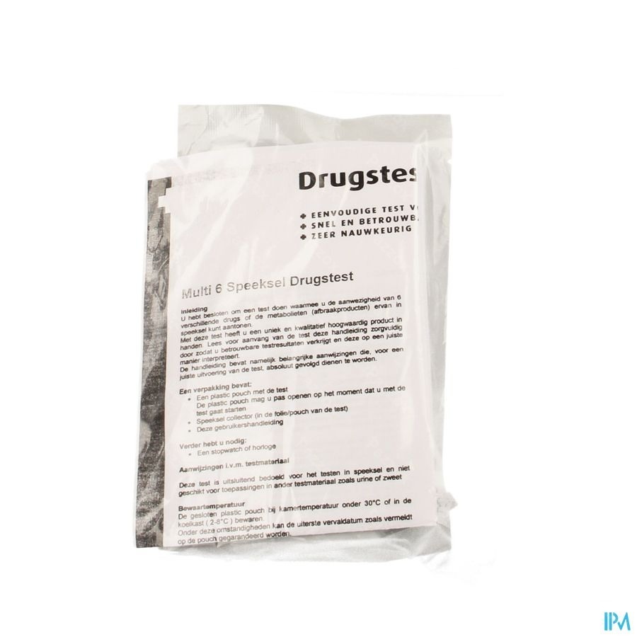 Drugtest Speeksel 6 Drugs(coc/amph/cannab/opiat/xt