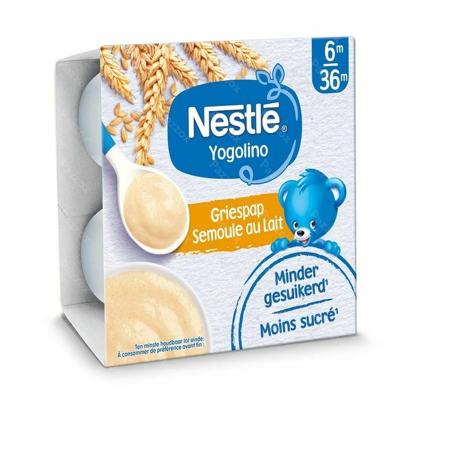 Nestle Yogolino Griespap Melkdessert Baby 6+ Maanden 4x100g