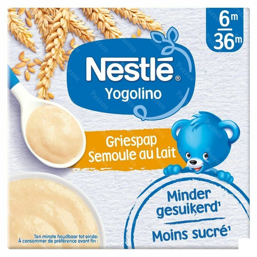 Nestle Yogolino Griespap Melkdessert Baby 6+ Maanden 4x100g