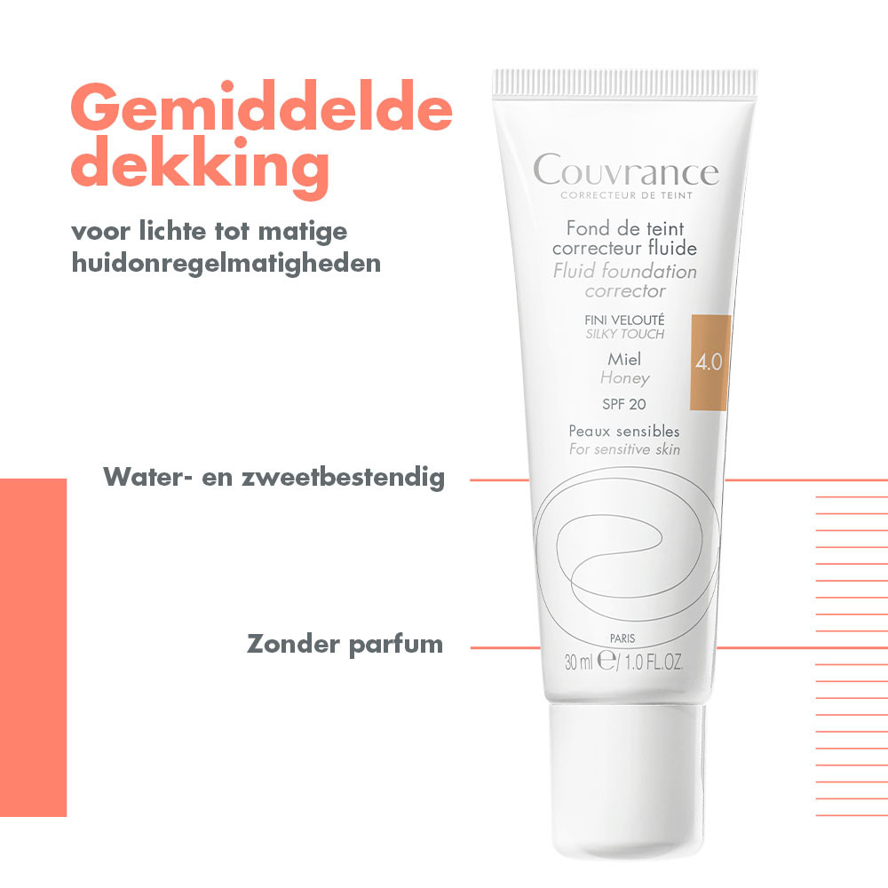 Avène Couvrance Vloeibare Foundation 4 Miel 30ml