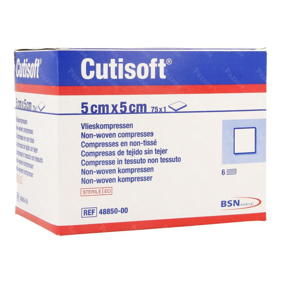 Cutisoft Ster Non Woven 5,0x 5,0cm 75
