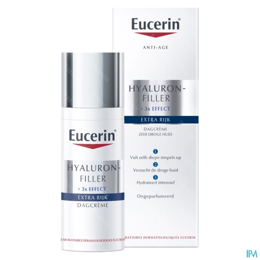 Eucerin Hyaluron-Filler Extra Rijk Dagcrème Anti Age en Rimpels Zeer Droge Huid 50ml