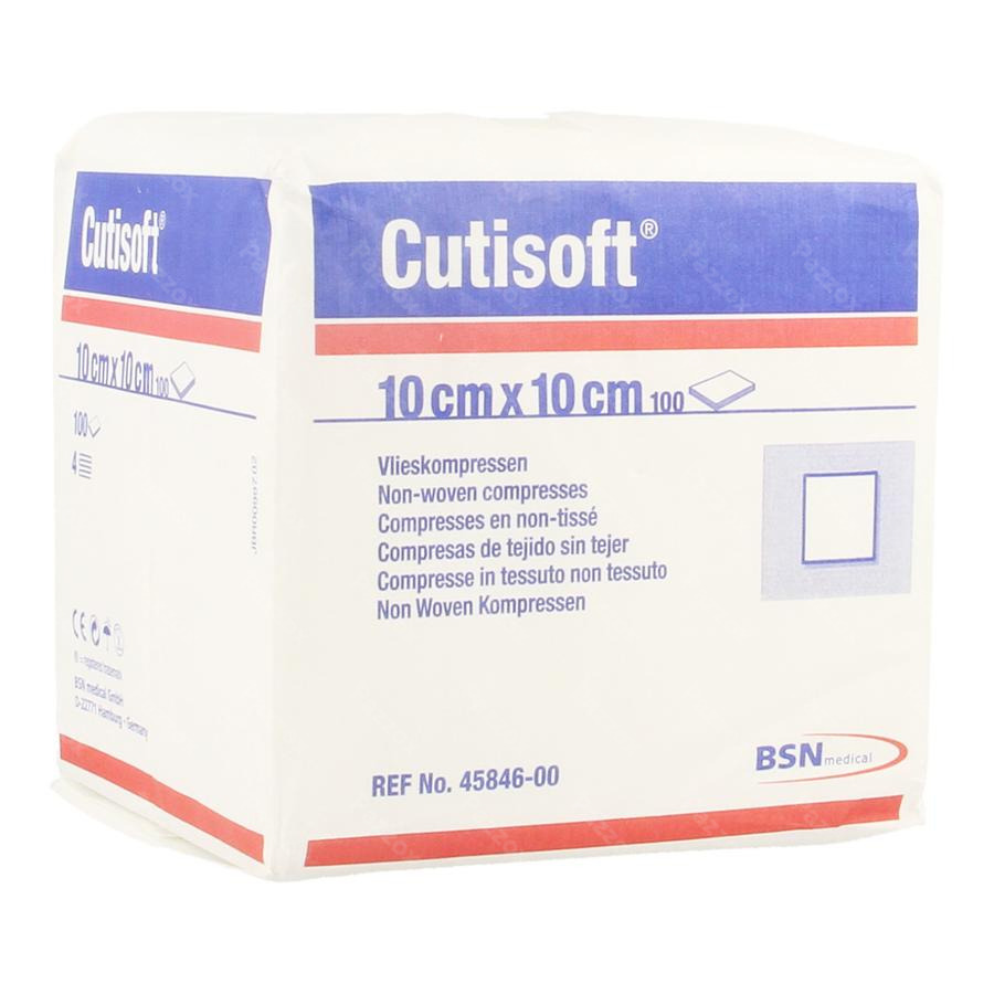 Cutisoft N/st Non Woven 4pl 10,0x 10,0cm 100
