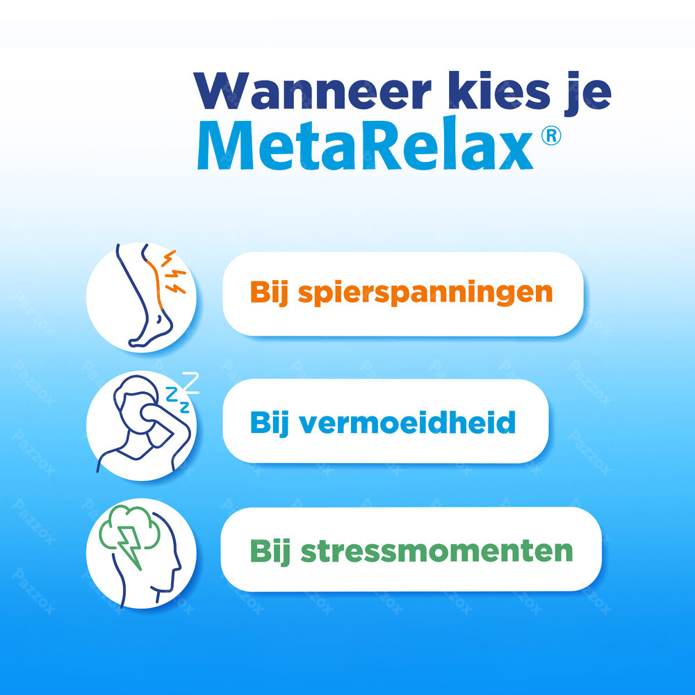 Metagenics MetaRelax Voedingssupplement Stress En Vermoeidheid 180 Tabletten