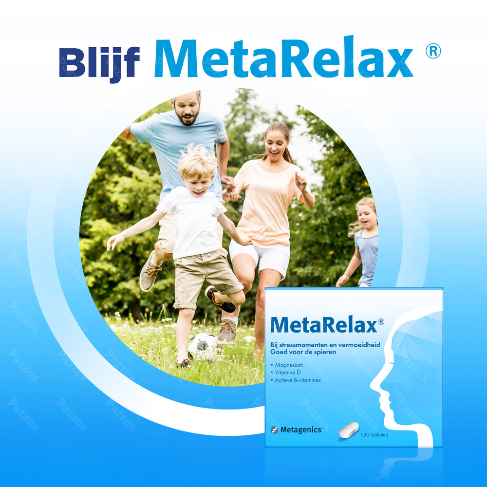 Metagenics MetaRelax Voedingssupplement Stress En Vermoeidheid 180 Tabletten