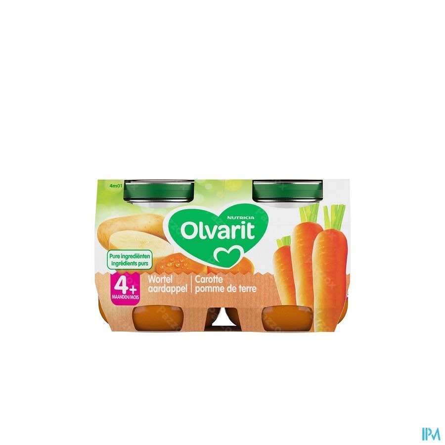 Olvarit Wortel Aardappel 2x125g 4m01
