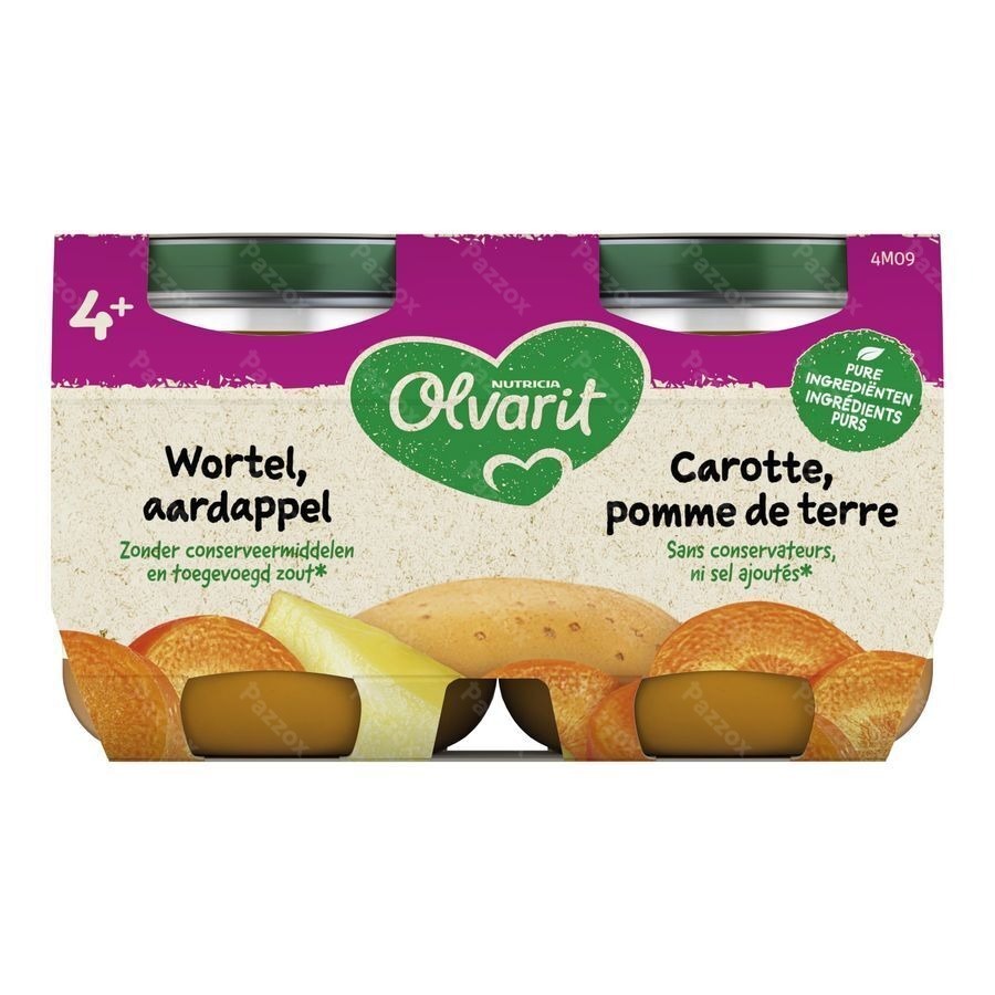 Olvarit Wortel Aardappel 2x125g 4m01