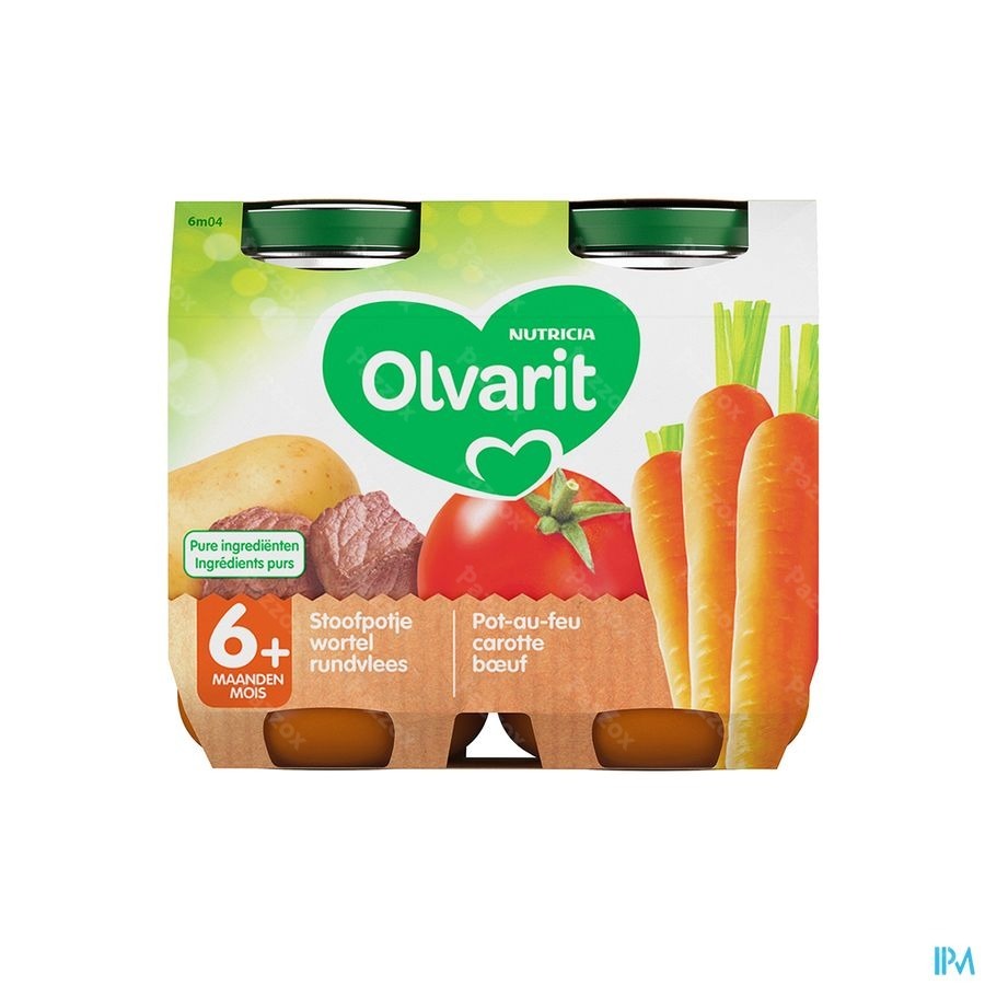 Olvarit Stoofpotje Wortel Rund 2x200g 6m04