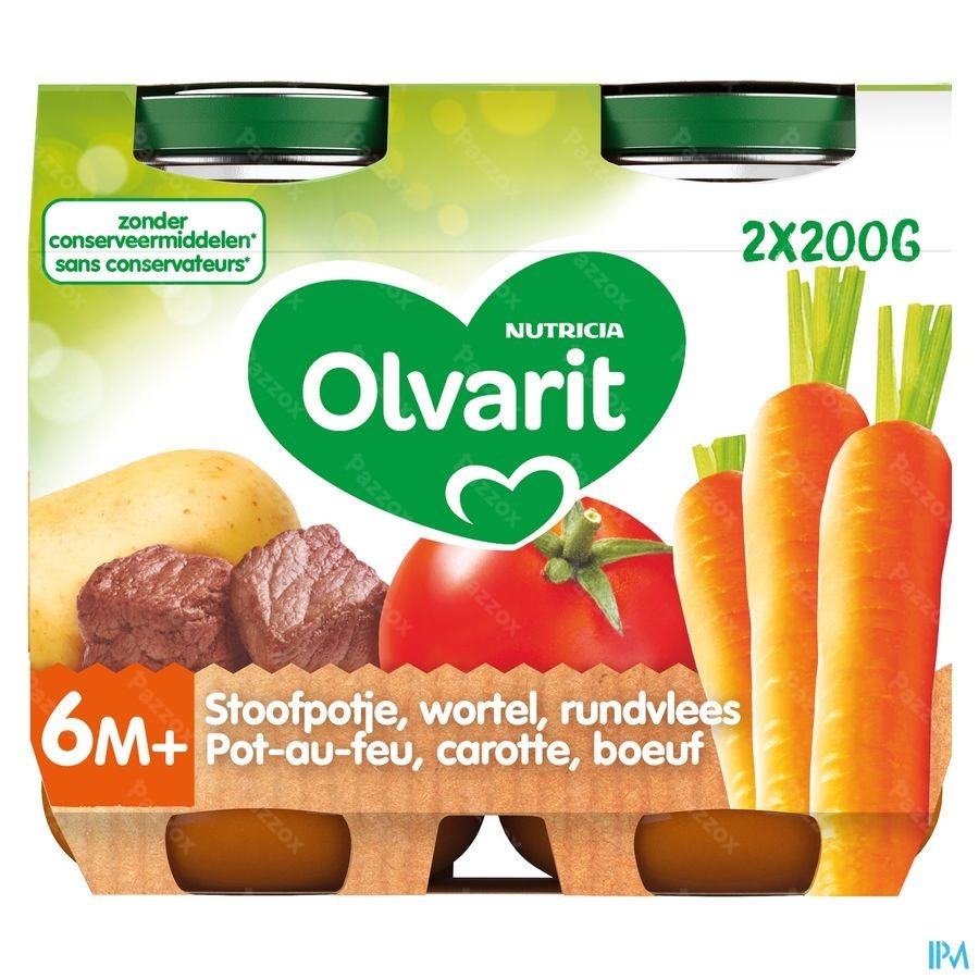 Olvarit Stoofpotje Wortel Rund 2x200g 6m04