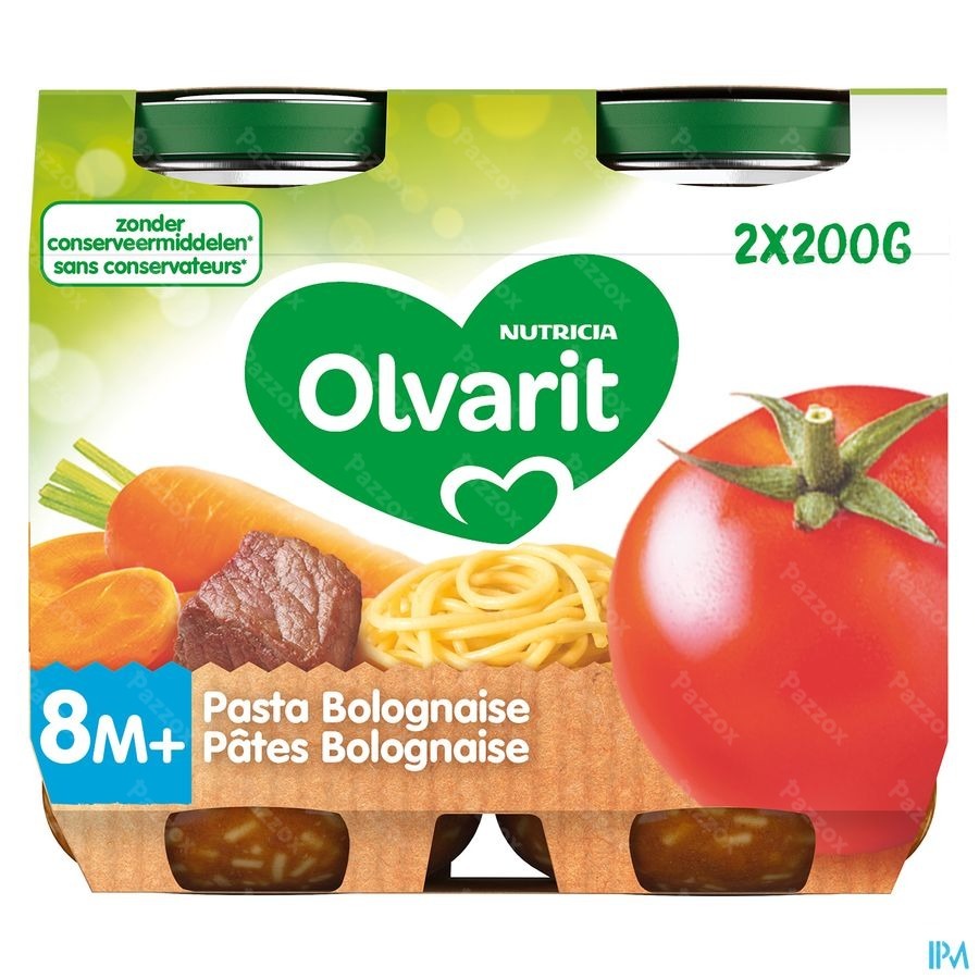 Olvarit Pasta Bolognaise 2x200g 8m06