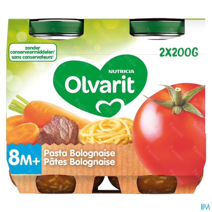 Olvarit Pasta Bolognaise 2x200g 8m06
