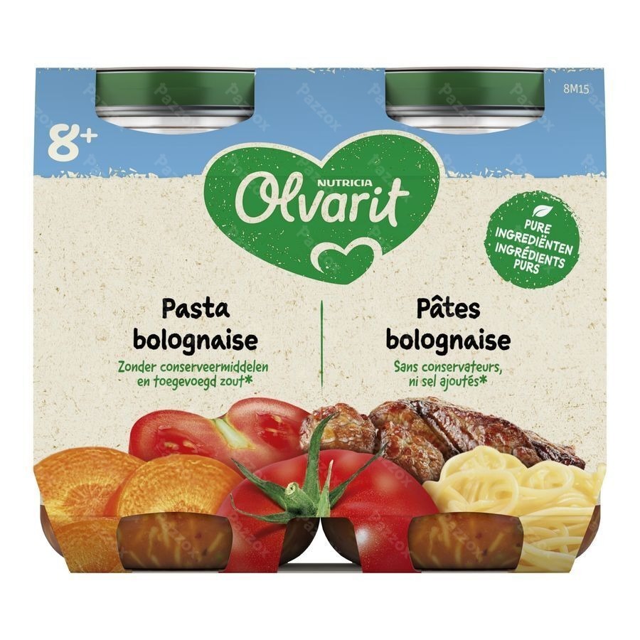 Olvarit Pasta Bolognaise 2x200g 8m06