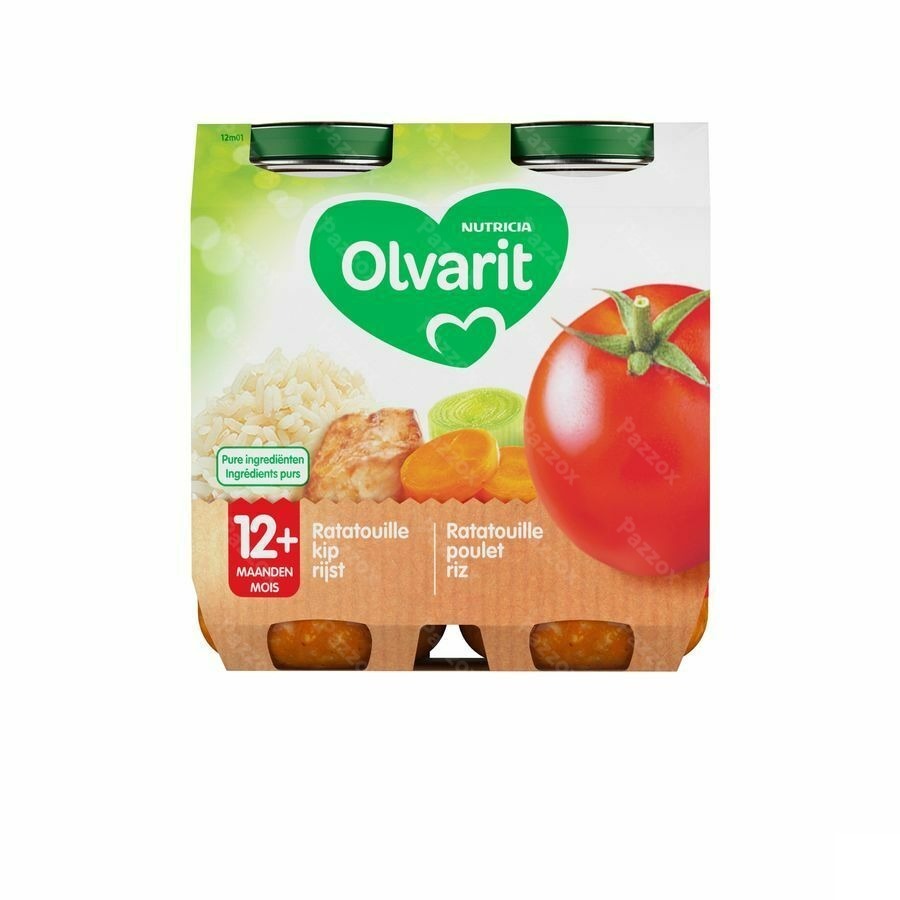 Olvarit Ratatouille Kip Rijst 2x250g 12m01