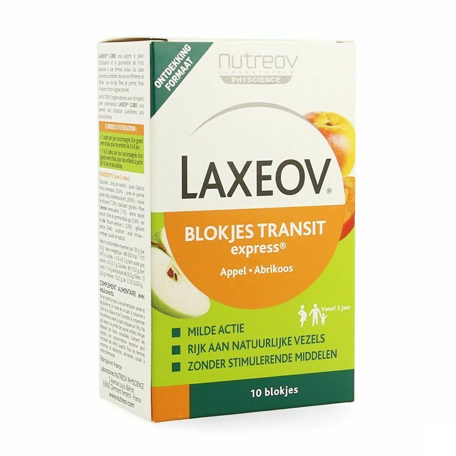 Laxeov Appel-abrikoos Blokjes 10x10g