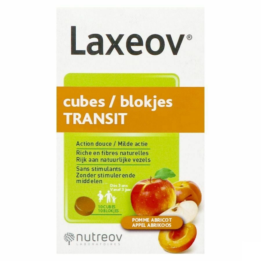 Laxeov Appel-abrikoos Blokjes 10x10g