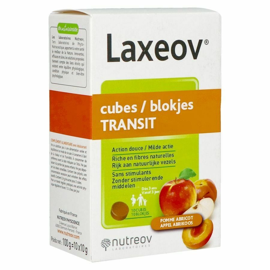 Laxeov Appel-abrikoos Blokjes 10x10g