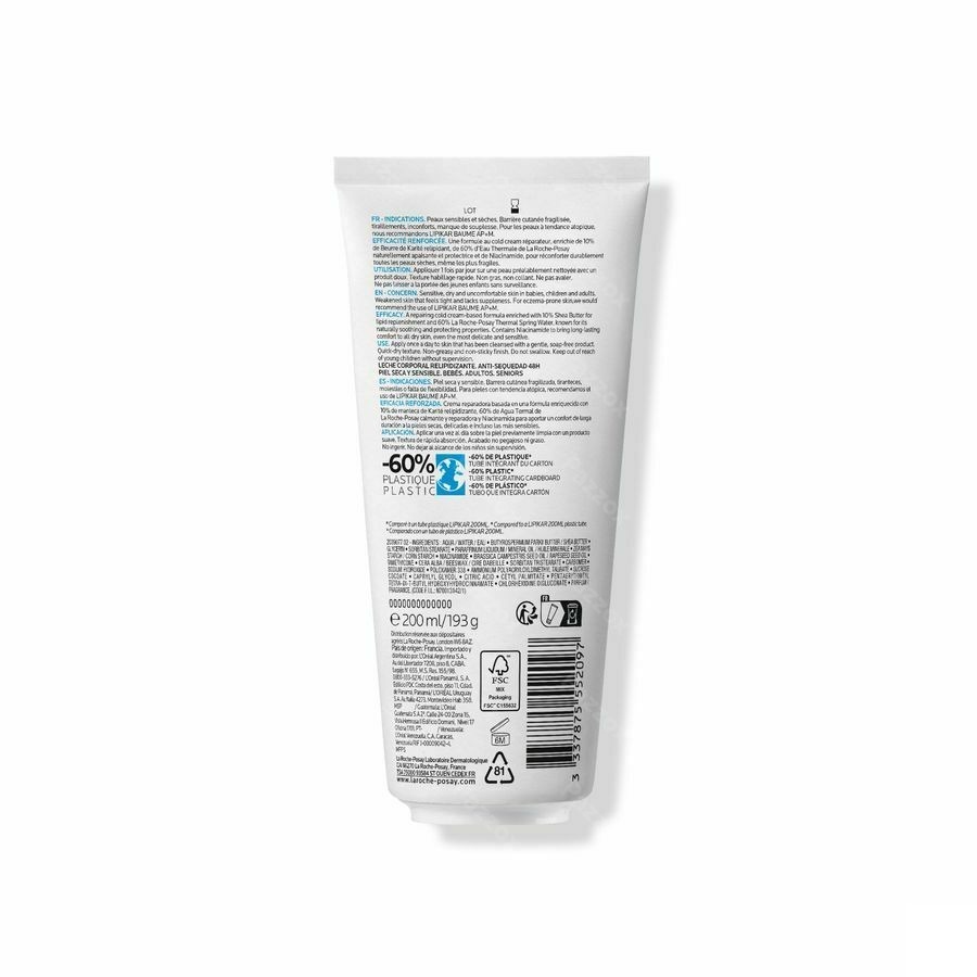 La Roche-Posay Lipikar Lichaamsmelk Droge Huid 200ml