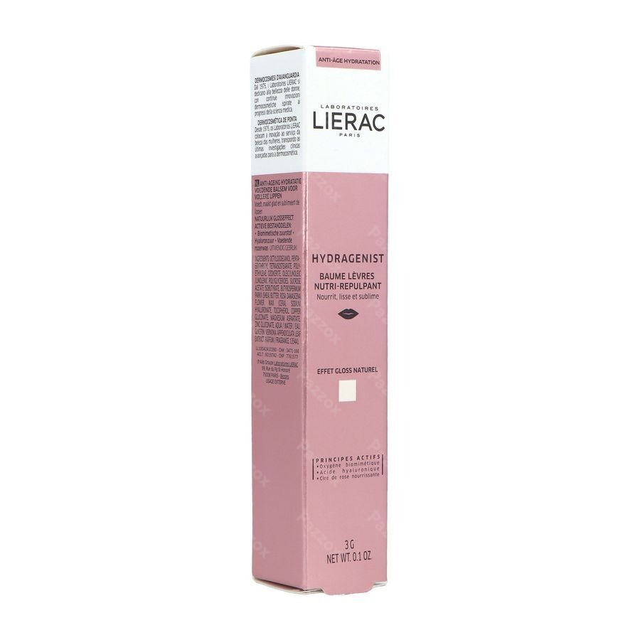Lierac Hydragenist Lippenbalsem Kleurloos Stick 3g