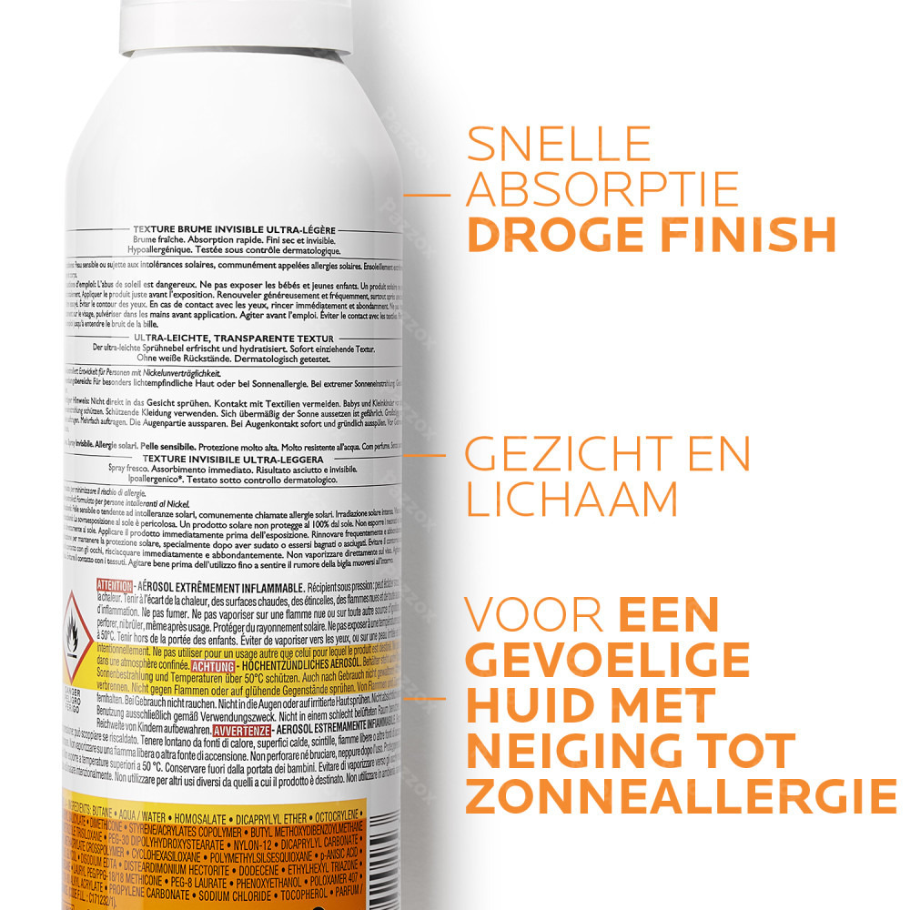 La Roche Posay Anthelios XL Transparante Spray SPF50+ 200ml 