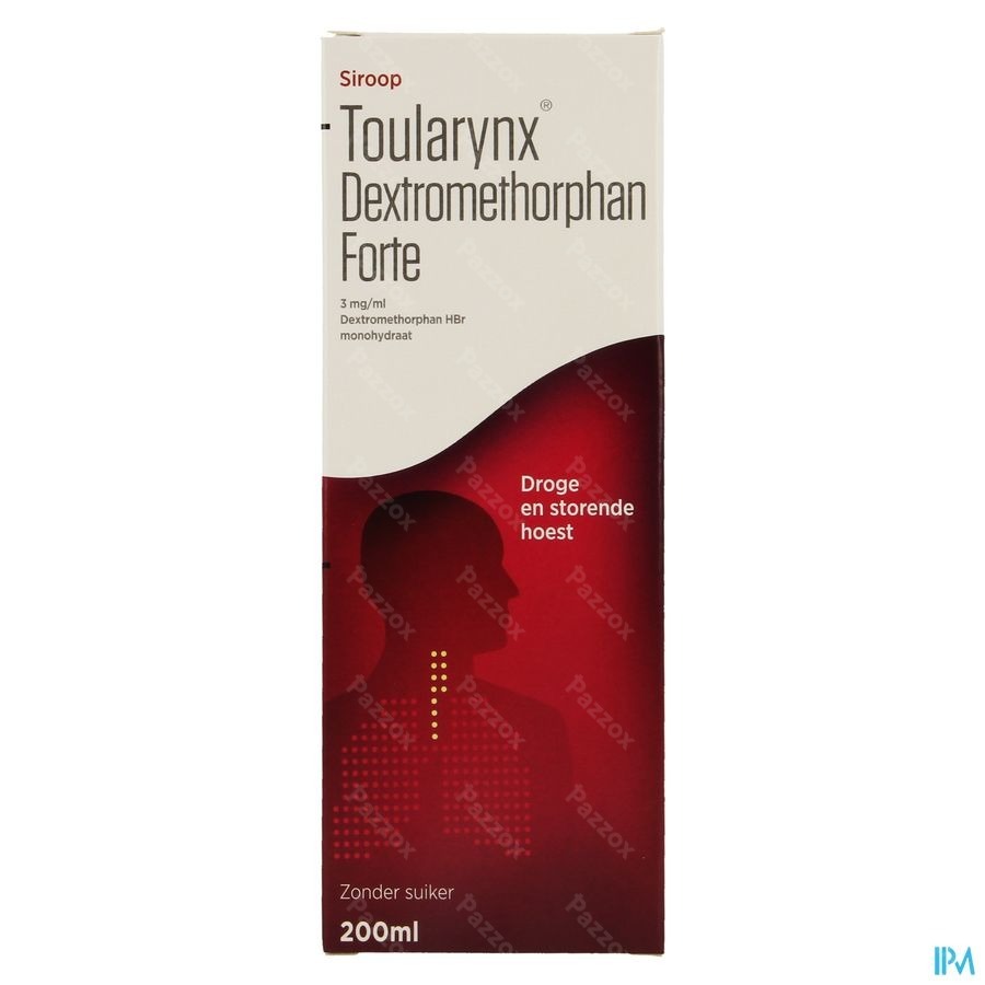 Toularynx Dextromethorphan Forte 3mg/ml Droge Hoest Siroop 200ml