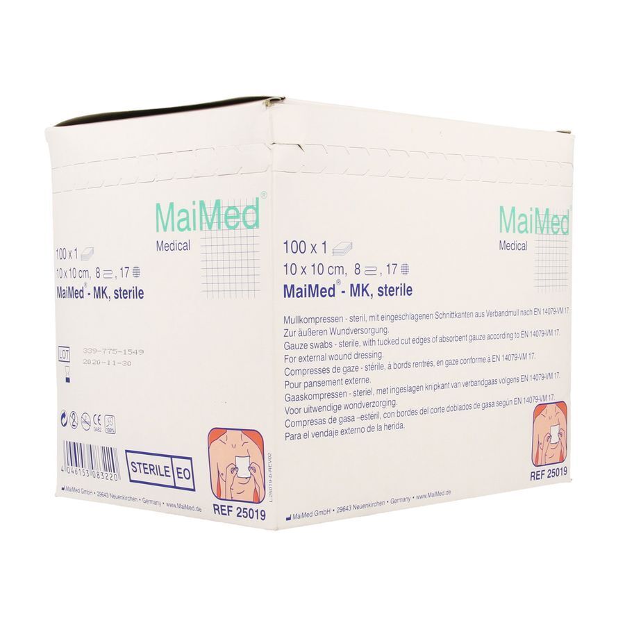 Maimed 10x10cm Kompres Steriel 100 afbeelding 1