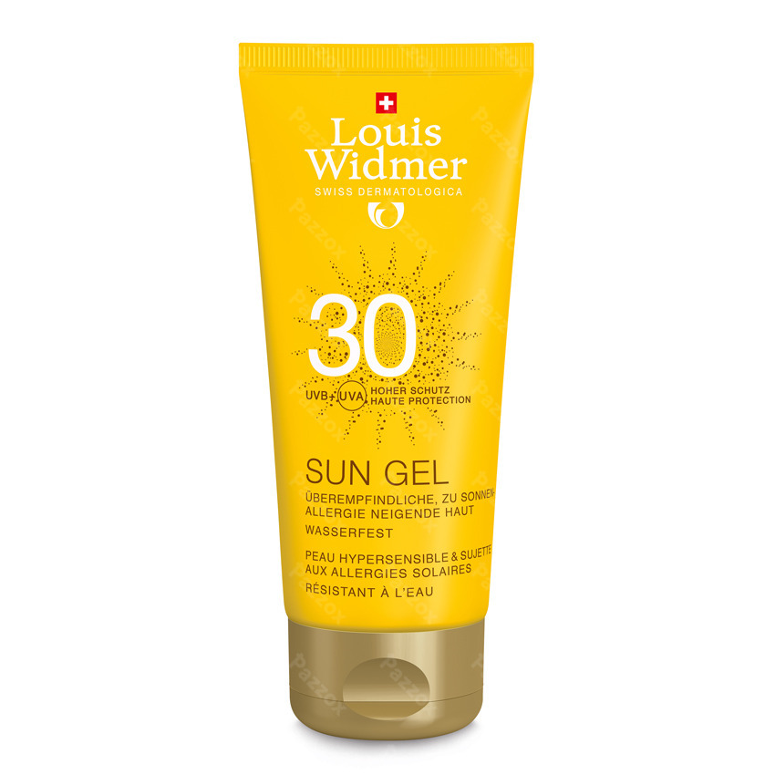 Louis Widmer Sun Gel SPF30 Zonder Parfum Tube 100ml