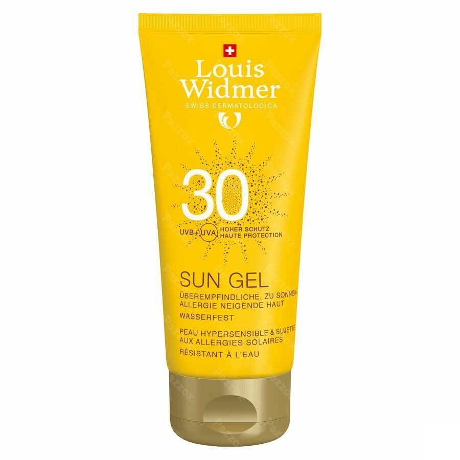 Louis Widmer Sun Gel SPF30 Zonder Parfum Tube 100ml