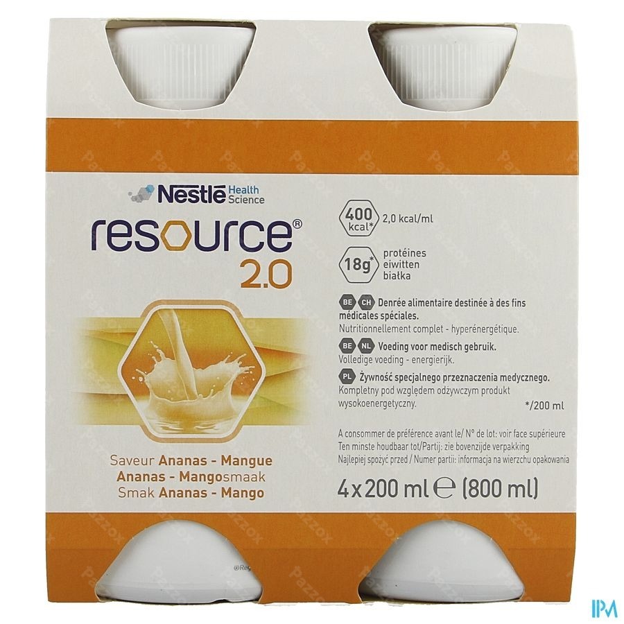 Resource 2.0 Ananas-mango 4x200ml 