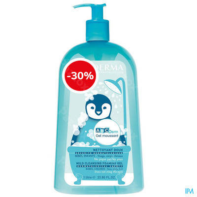 Bioderma Abc Schuimende Wasgel 1l Promo