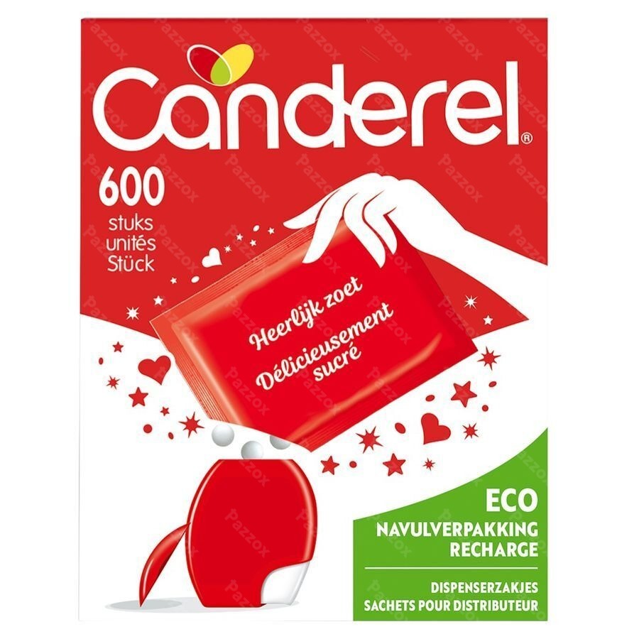 Canderel Navulpak Voor Dispenser Maxi Tabl 500+100
