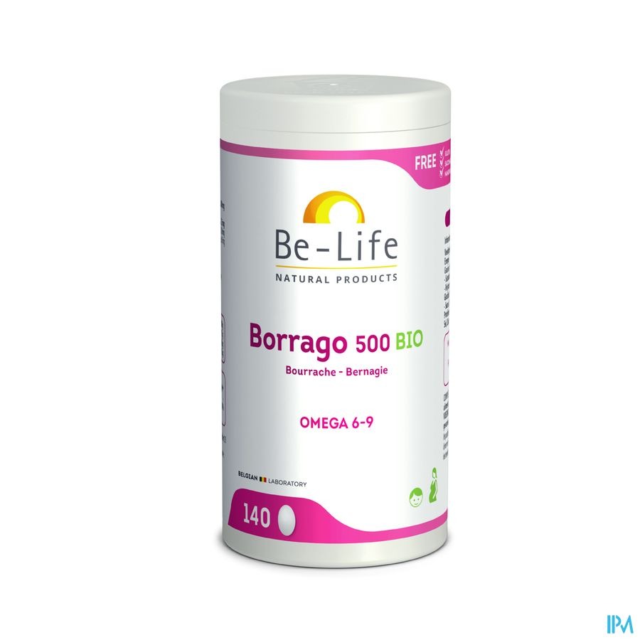 Be-Life Borrago Bio 500 140 Capsules