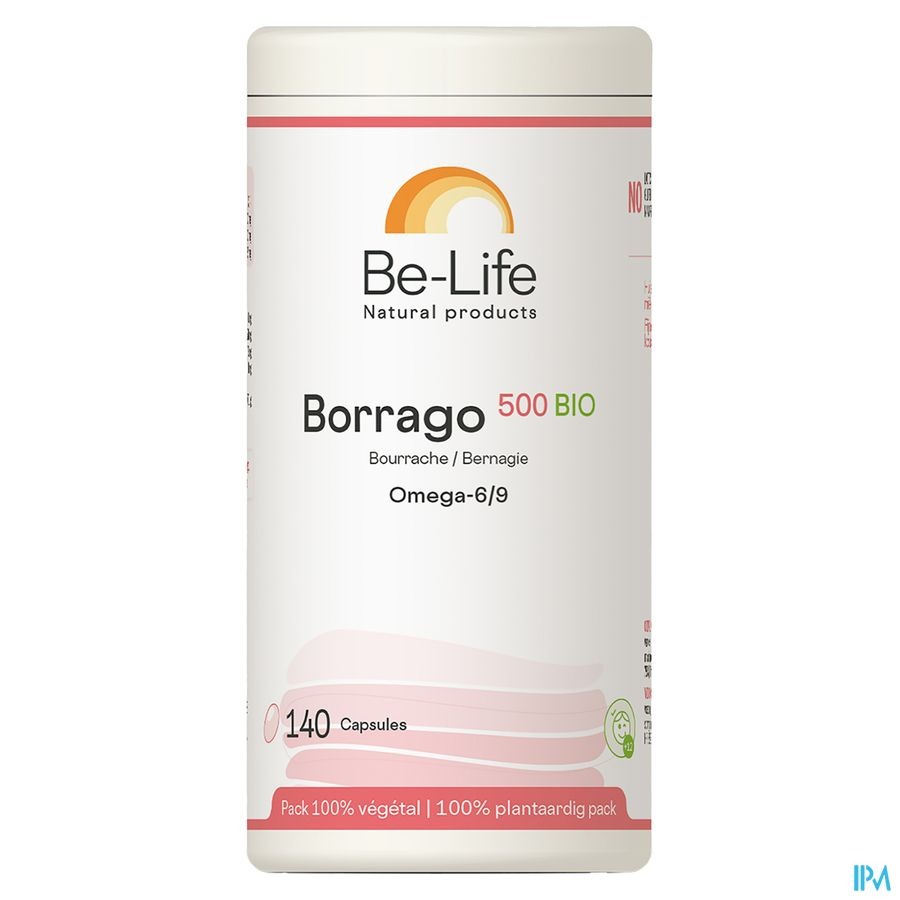 Be-Life Borrago Bio 500 140 Capsules