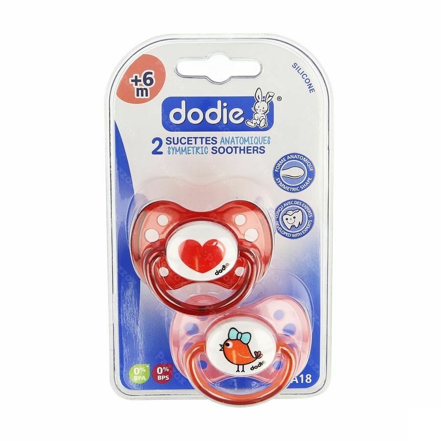 Dodie Fopspeen Anatomisch Silic. +6m Teken.f A18 2