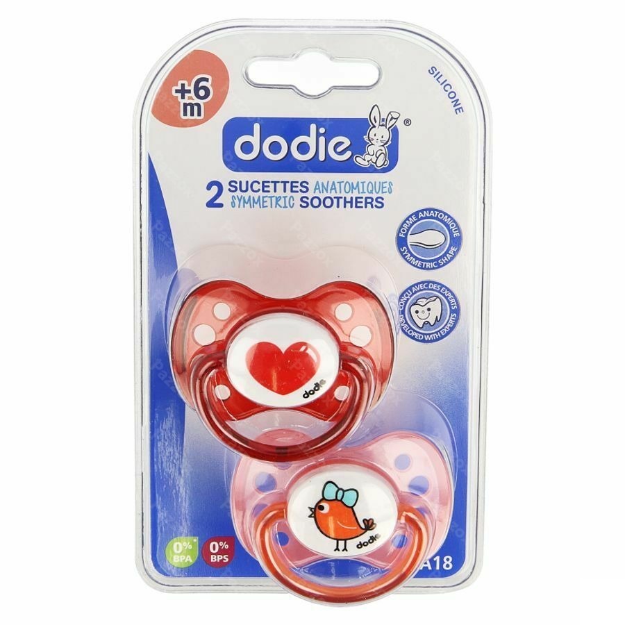 Dodie Fopspeen Anatomisch Silic. +6m Teken.f A18 2